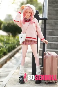 148cm 4ft9 TPE Pink Hair Schoolgirl Look Sex Doll In Stock(US Only)