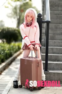 148cm 4ft9 TPE Pink Hair Schoolgirl Look Sex Doll In Stock(US Only)