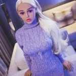 148cm 4ft9 TPE Plump Breasts White Hair Sex Doll In Stock(US Only)