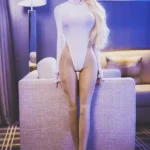148cm 4ft9 TPE Plump Breasts White Hair Sex Doll In Stock(US Only)
