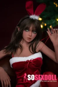 148cm 4ft9 TPE Sexy Santa Girl Round Busty Petite Body Sex Doll 4 Head