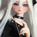 148cm 4ft9 White Hair Black Skirt Sex Dolls Life Like Dolls Silicone Sex Dolls Partners