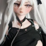 148cm 4ft9 White Hair Black Skirt Sex Dolls Life Like Dolls Silicone Sex Dolls Partners