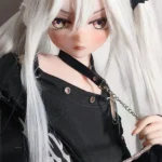 148cm 4ft9 White Hair Black Skirt Sex Dolls Life Like Dolls Silicone Sex Dolls Partners