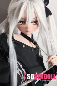 148cm 4ft9 White Hair Black Skirt Sex Dolls Life Like Dolls Silicone Sex Dolls Partners