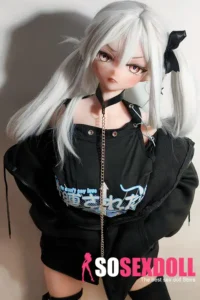 148cm 4ft9 White Hair Black Skirt Sex Dolls Life Like Dolls Silicone Sex Dolls Partners
