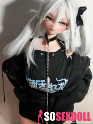 148cm 4ft9 White Hair Black Skirt Sex Dolls Life Like Dolls Silicone Sex Dolls Partners