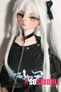 148cm 4ft9 White Hair Black Skirt Sex Dolls Life Like Dolls Silicone Sex Dolls Partners