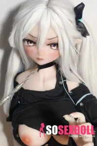 148cm 4ft9 White Hair Black Skirt Sex Dolls Life Like Dolls Silicone Sex Dolls Partners