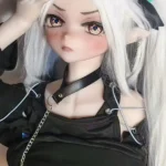148cm 4ft9 White Hair Black Skirt Sex Dolls Life Like Dolls Silicone Sex Dolls Partners