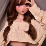 148cm Brown Curly Hair Sex Dolls Female Sex Dolls Breast Sex Toys