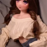 148cm Brown Curly Hair Sex Dolls Female Sex Dolls Breast Sex Toys