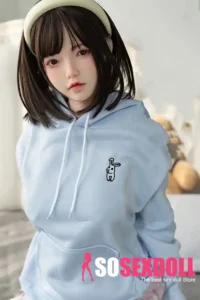 150cm 4ft9 Blue Sweatshirt Pure Love Dolls Realistic Silicone Sex Dolls