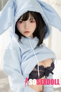 150cm 4ft9 Blue Sweatshirt Pure Love Dolls Realistic Silicone Sex Dolls