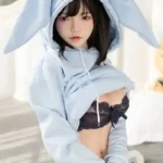 150cm 4ft9 Blue Sweatshirt Pure Love Dolls Realistic Silicone Sex Dolls