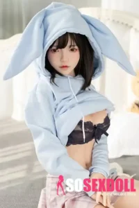 150cm 4ft9 Blue Sweatshirt Pure Love Dolls Realistic Silicone Sex Dolls