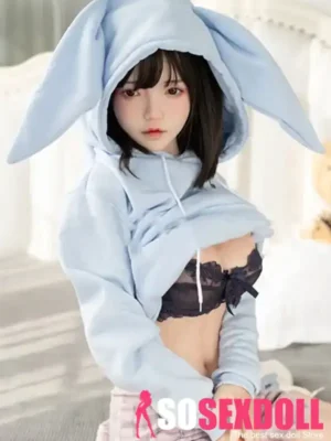 150cm 4ft9 Blue Sweatshirt Pure Love Dolls Realistic Silicone Sex Dolls