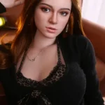 150cm 4ft9 Brown Hair Black Skirt Love Dolls Full Body Silicone Sex Dolls