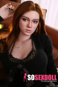 150cm 4ft9 Brown Hair Black Skirt Love Dolls Full Body Silicone Sex Dolls