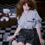 150cm 4ft9 Brown Hair Loli Cute Sex Dolls High Quality Sex Dolls