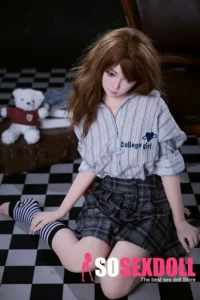 150cm 4ft9 Brown Hair Loli Cute Sex Dolls High Quality Sex Dolls