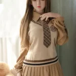 150cm 4ft9 Brown Short Skirt Suit Sex Dolls Adult Sex Toys For Men