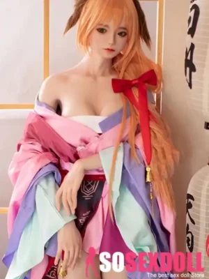 150cm 4ft9 Orange Haired Ancient Style Sex Dolls Realistic Life Size Dolls