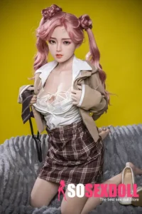 150cm 4ft9 Pink Double Ponytail Cute Sex Dolls Life Sized Sex Dolls Adult Sex Dolls