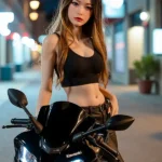 150cm 4ft9 Silicone E Cup Breast Thick Hips Sex Doll #AB22 Head