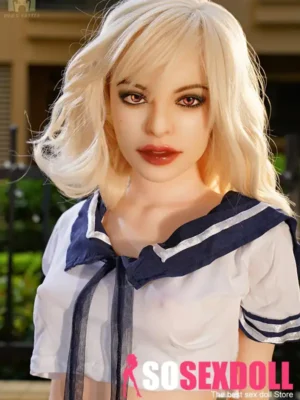 150cm 4ft9 TPE Petite Breast Tiny Waist Blonde Hair Sex Doll #DC13 Head