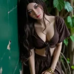 151cm 4ft9 Silicone Full Bust Curvy Body Black Hair Sex Doll#AB8 Head