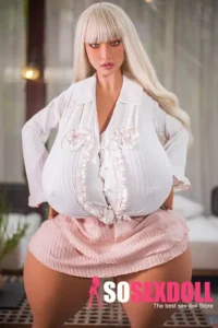 151cm 5ft Silicone BBW Big Boobs Silver Hair Sex Doll In Stock(US Only) (12)
