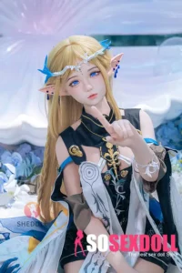 152cm 5ft Yellow Hair Elf Ear Sex Dolls Game Lady Dolls Life Sized Sex Dolls