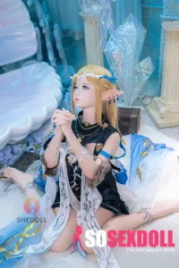 152cm 5ft Yellow Hair Elf Ear Sex Dolls Game Lady Dolls Life Sized Sex Dolls