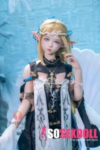 152cm 5ft Yellow Hair Elf Ear Sex Dolls Game Lady Dolls Life Sized Sex Dolls