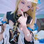 152cm 5ft Yellow Hair Elf Ear Sex Dolls Game Lady Dolls Life Sized Sex Dolls