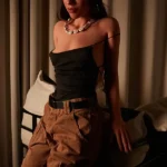 154 cm 5ft1 sílikonhveitihúð lítil brjóst kynlífsdúkka