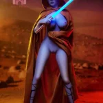 156cm 5ft2 TPE Alien Style Blue Busty Alluring Body Warrior Sex Doll #A1 Head