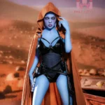 156cm 5ft2 TPE Alien Style Blue Busty Alluring Body Warrior Sex Doll #A1 Head