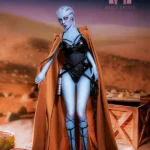 156cm 5ft2 TPE Alien Style Blue Busty Alluring Body Warrior Sex Doll #A1 Head