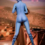 156cm 5ft2 TPE Alien Style Blue Busty Alluring Body Warrior Sex Doll #A1 Head