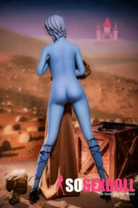 156cm 5ft2 TPE Alien Style Blue Busty Alluring Body Warrior Sex Doll #A1 Head