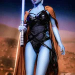 156cm 5ft2 TPE Alien Style Blue Busty Alluring Body Warrior Sex Doll #A1 Head
