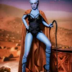156cm 5ft2 TPE Alien Style Blue Busty Alluring Body Warrior Sex Doll #A1 Head