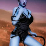 156cm 5ft2 TPE Alien Style Blue Busty Alluring Body Warrior Sex Doll #A1 Head