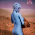 156cm 5ft2 TPE Alien Style Blue Busty Alluring Body Warrior Sex Doll #A1 Head