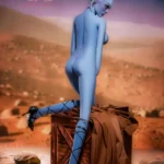 156cm 5ft2 TPE Alien Style Blue Busty Alluring Body Warrior Sex Doll #A1 Head