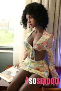 157cm 5ft1 Black Ramen Noodle Hairstyle Sex Dolls C Cup In Stock (US Only)
