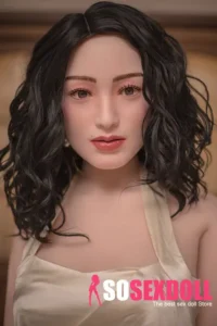 157cm 5ft2 Silicone Celebrity Woman Petite Breasts Black Curls Sex Doll