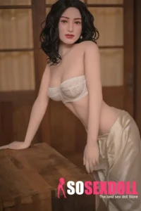 157cm 5ft2 Silicone Celebrity Woman Petite Breasts Black Curls Sex Doll